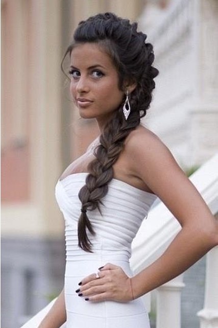 Side Braided Hairstyles for Wedding, Prom
