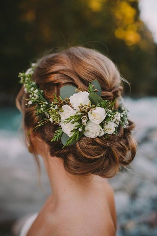 Hairstyles wedding update with flowers