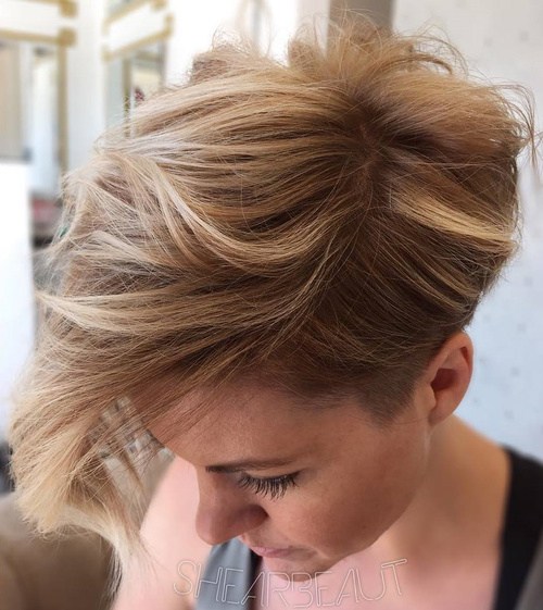 Windblown hair