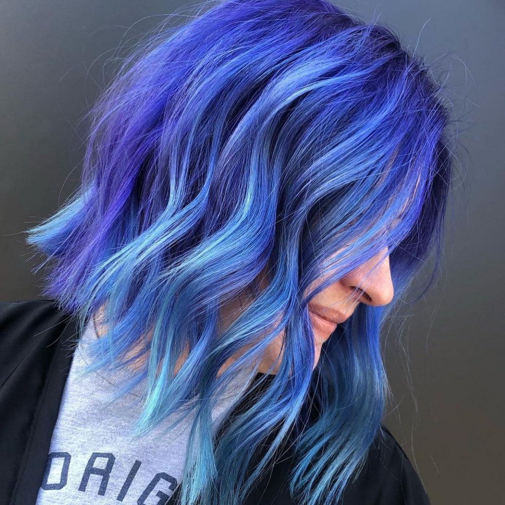 Medium-length women haircut and creative hair color ideas for summer 2021-2022