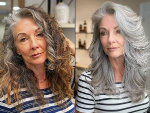 33 Most Flattering Long Hairstyles for Women Over 60