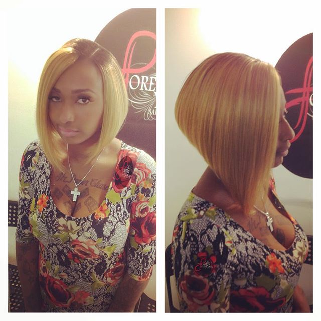 Blonde hairstyle blonde bob for black women