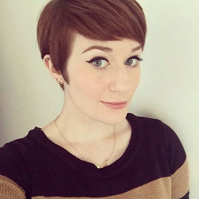 Stylish short pieces with bangs are swept away