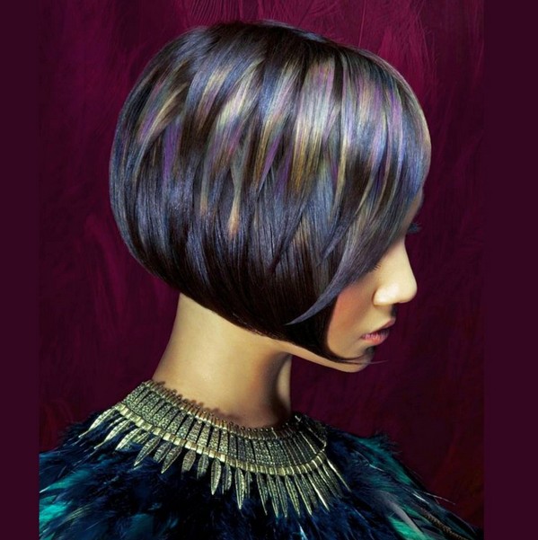 Cut a cold pop bob bob bob with layers