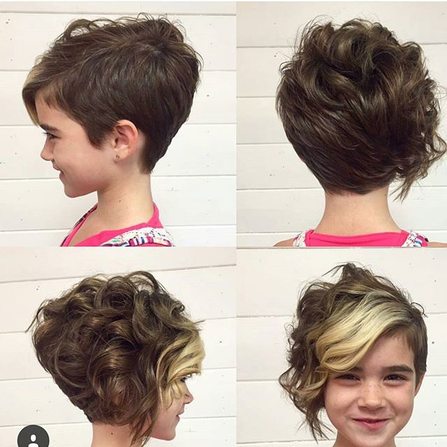 Long cute curly pixel pieces with bangs for girls