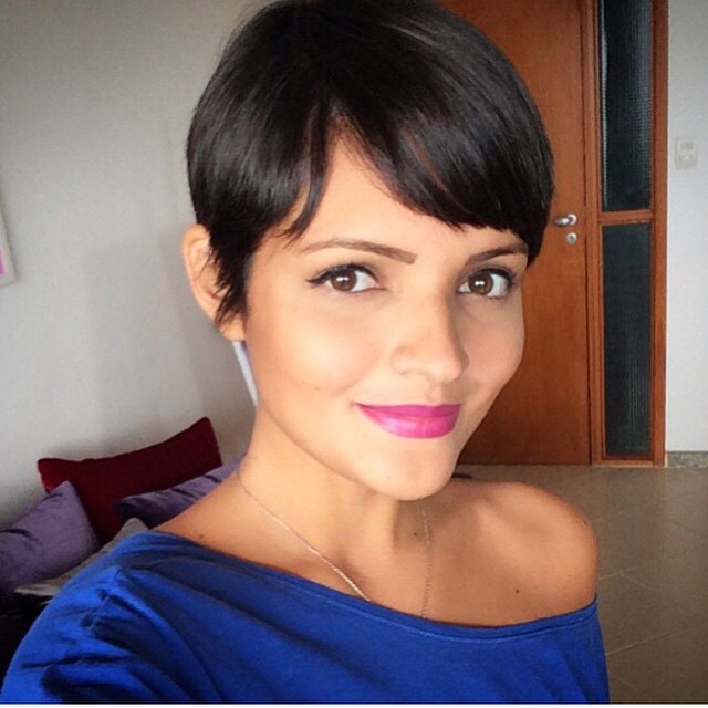 A nice short cut with bangs for fine soft hair