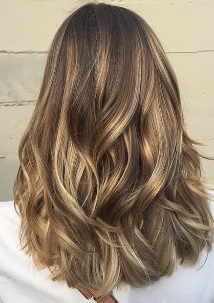 The idea of hair color - highlighting the light brunette