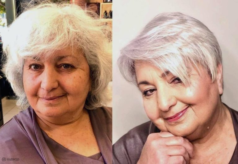 22 Flattering Hairstyles for Women Over 60 with Round Face Shapes