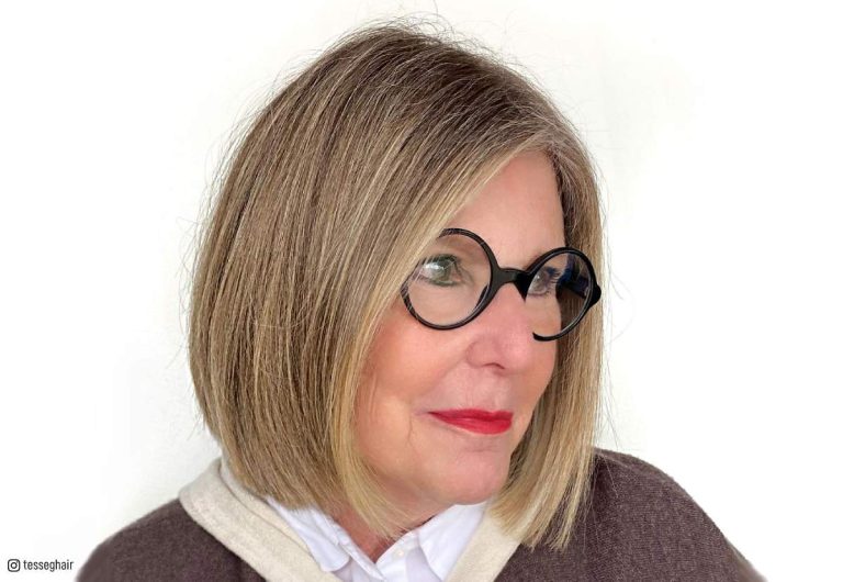 36 Most Ideal Hairstyles for Women Over 60 with Glasses