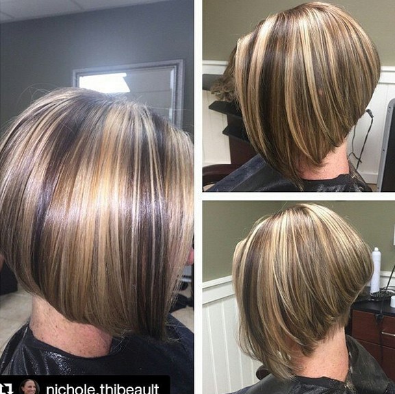 Highlighting the inverted bob hair cutting with the layers