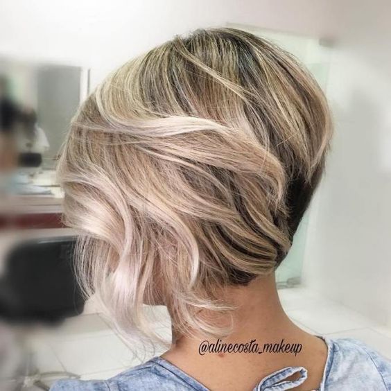The latest upside down bob haircuts ， Pop -bop hairstyle directions