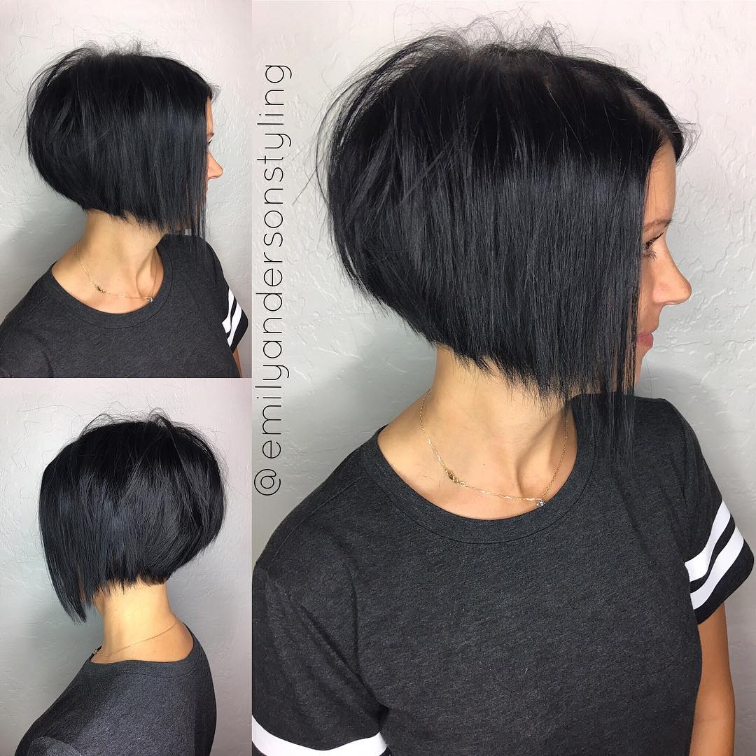 The latest upside down bob haircuts ， Pop -bop hairstyle directions