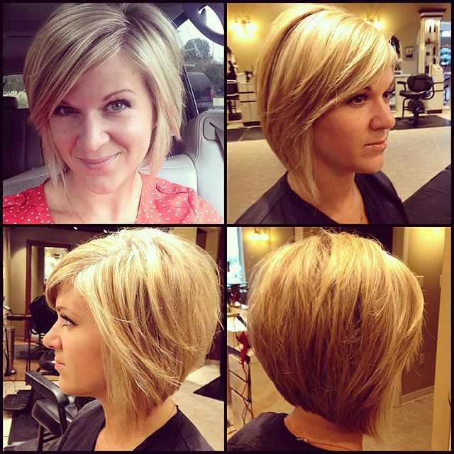 Inverted bob hairstyle with explosions