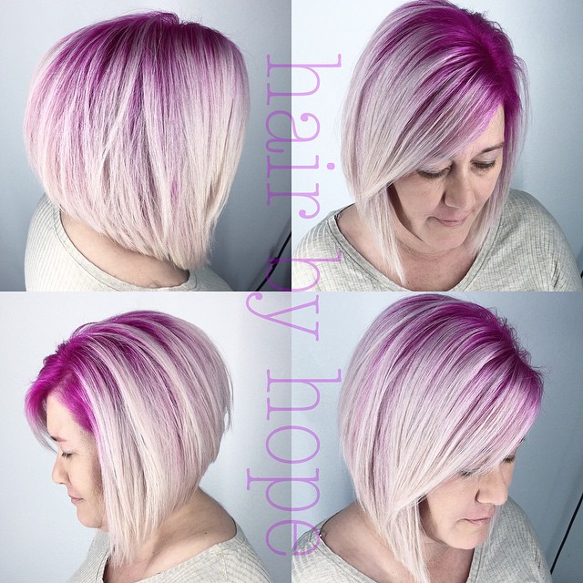 Ombberry layer inverted hairstyles Pop