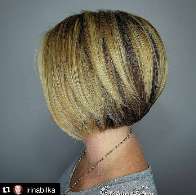A short -layer bob hairstyle for short hair