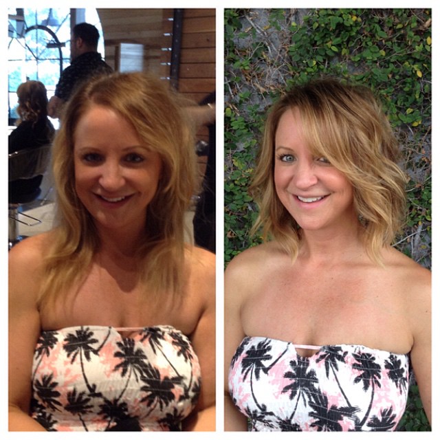 Soft curly bob hairstyle for thin hair