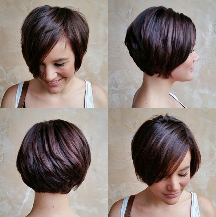 Cut from the factors with intense medium hair