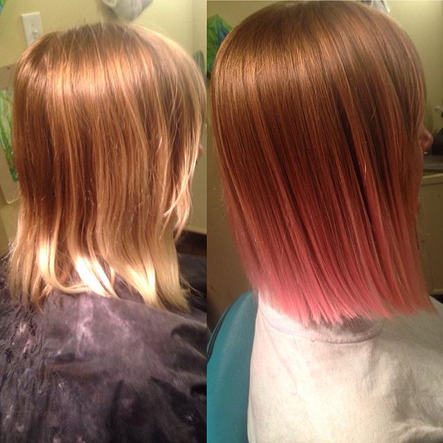 A medium straight brunette for ombre hair