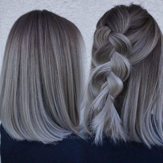 Beautiful gray hair styles - elegant hair color ideas