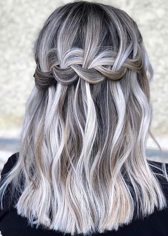 Beautiful gray hair styles - elegant hair color ideas