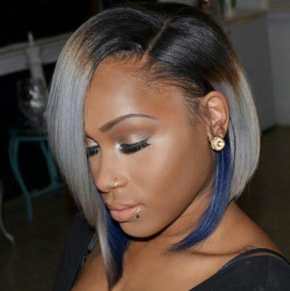 Short bob haircuts ombre for black women