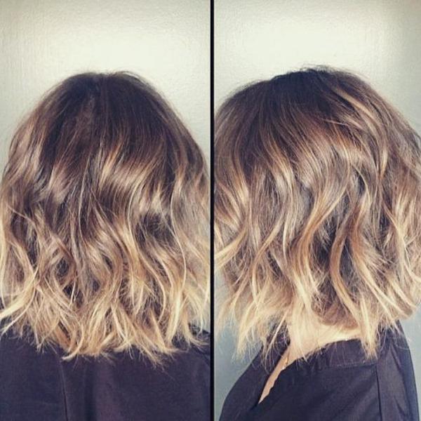 Shortly wavy bob haircuts ombre for women