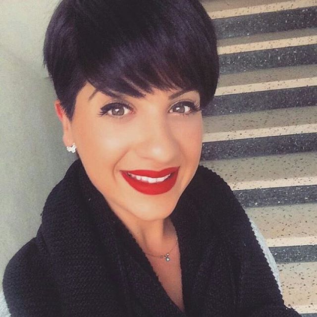 A short pixel hair cut for women over 50