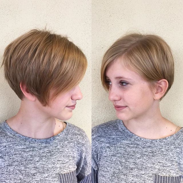 Stylish short hairstyle for fine fine hair
