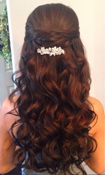 Soft curls, half of the bottom wedding hair - by, Heidi Mary Garrett -