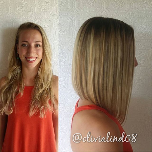 A long hairstyle straight on the hair length