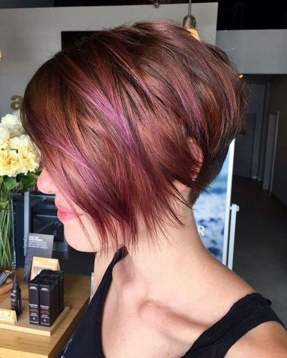 Stylish haircut for women, short hairstyle and colored ideas