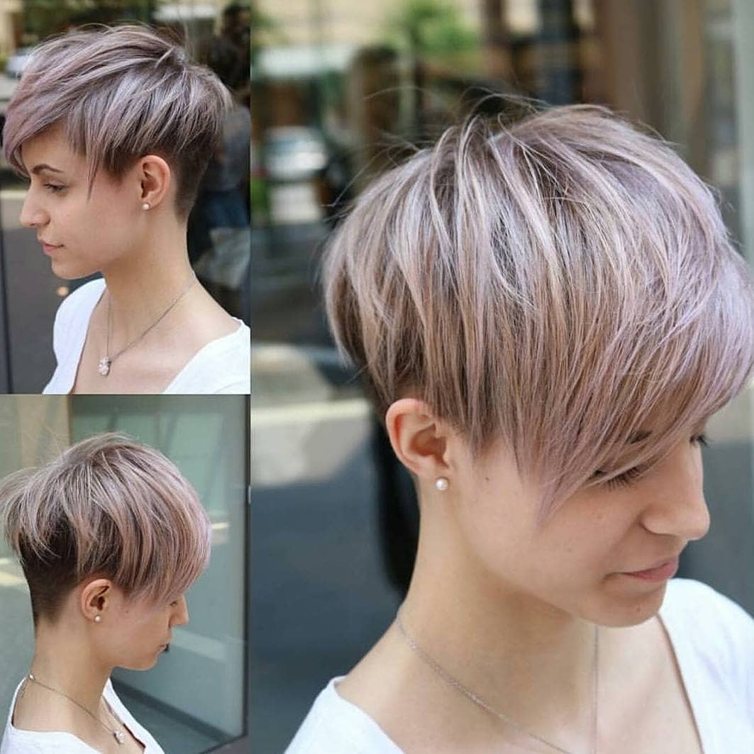 Stylish haircut for women, short hairstyle and colored ideas