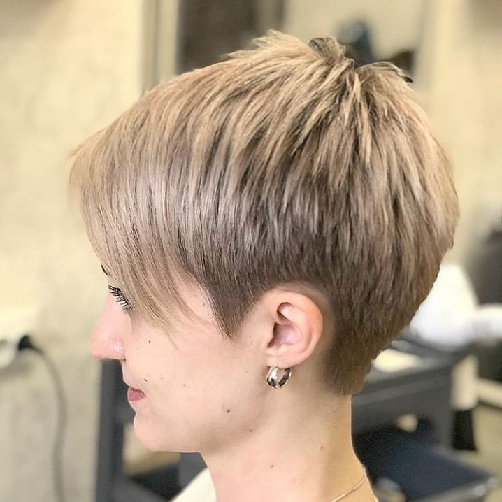 Stylish haircut for women, short hairstyle and colored ideas
