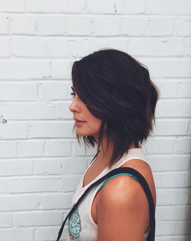 Pop hairstyle graduated for hair length