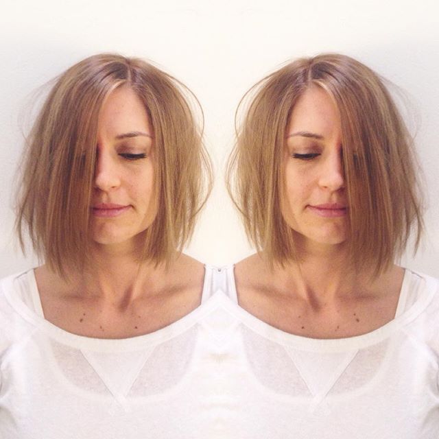 Short hairstyle bob for soft hair