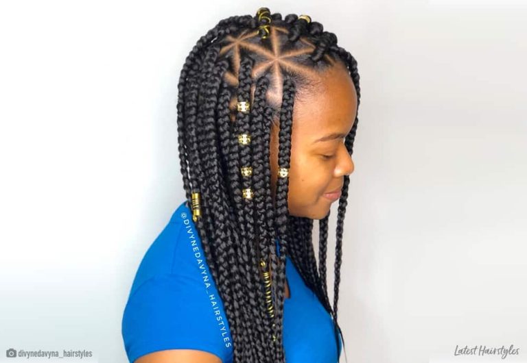 24 Exceptional Triangle Box Braids To Try Now