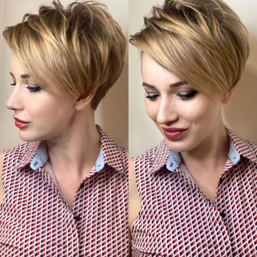 Hairstyles with short layers - short haircuts with fine and thick hair