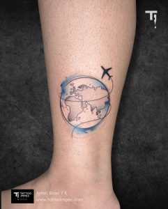Globe Tattoos: Symbols of Travel, Knowledge, and Global Connection