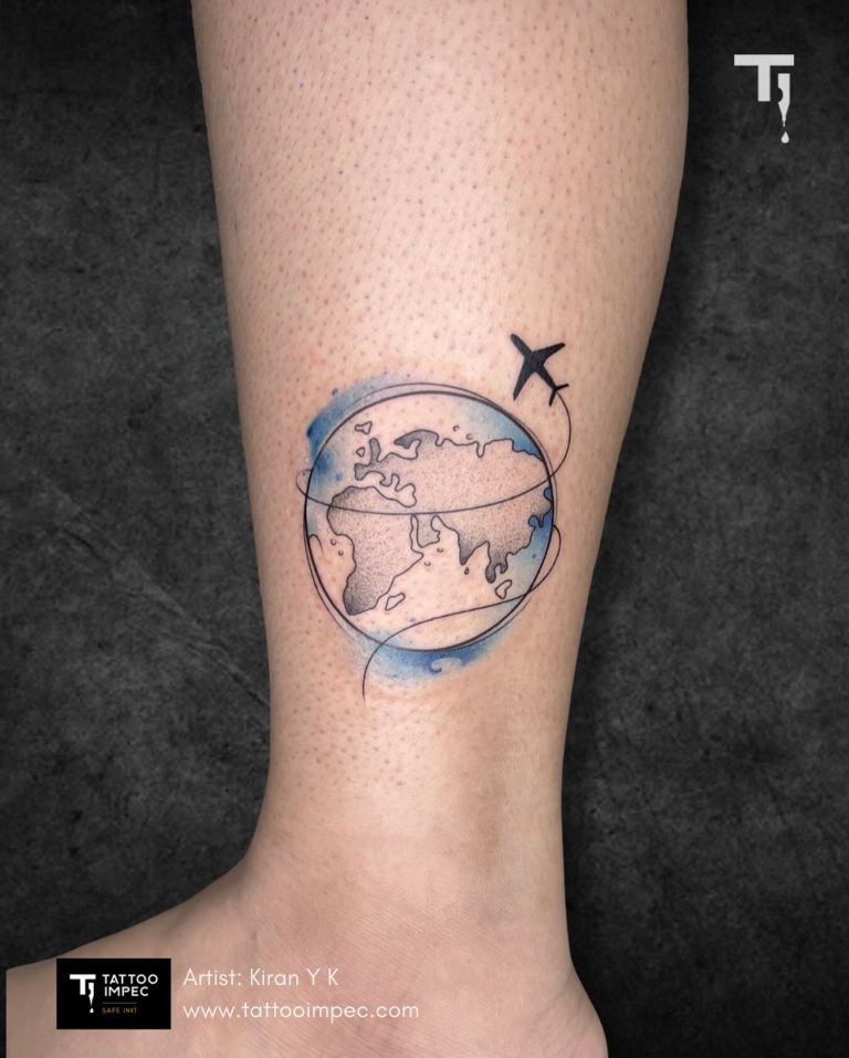 Globe Tattoos: Symbols of Travel, Knowledge, and Global Connection