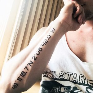 Coordinates Tattoos: Meaningful Markers of Life’s Special Places