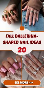 Fall Ballerina-Shaped Nail Ideas 2025 – Stunning Short & Long Seasonal Designs