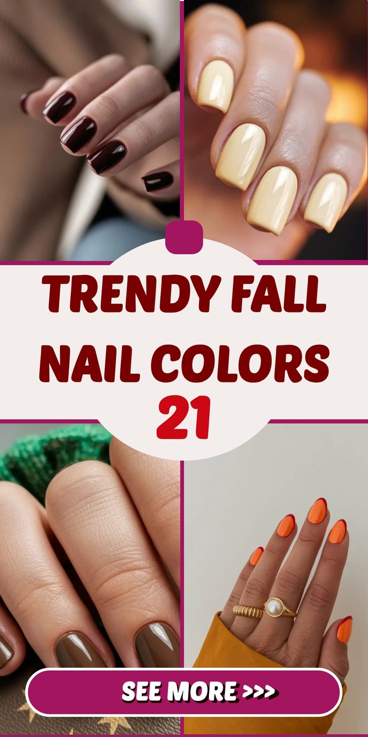 Trendy Fall Nail Colors and Designs 2025: Pretty, Neutral & Bold Autumn Ideas
