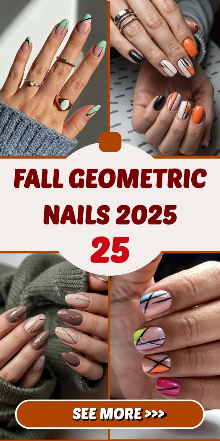 Fall Geometric Nails 2025: Bold Shapes & Colors for a Trendy Manicure
