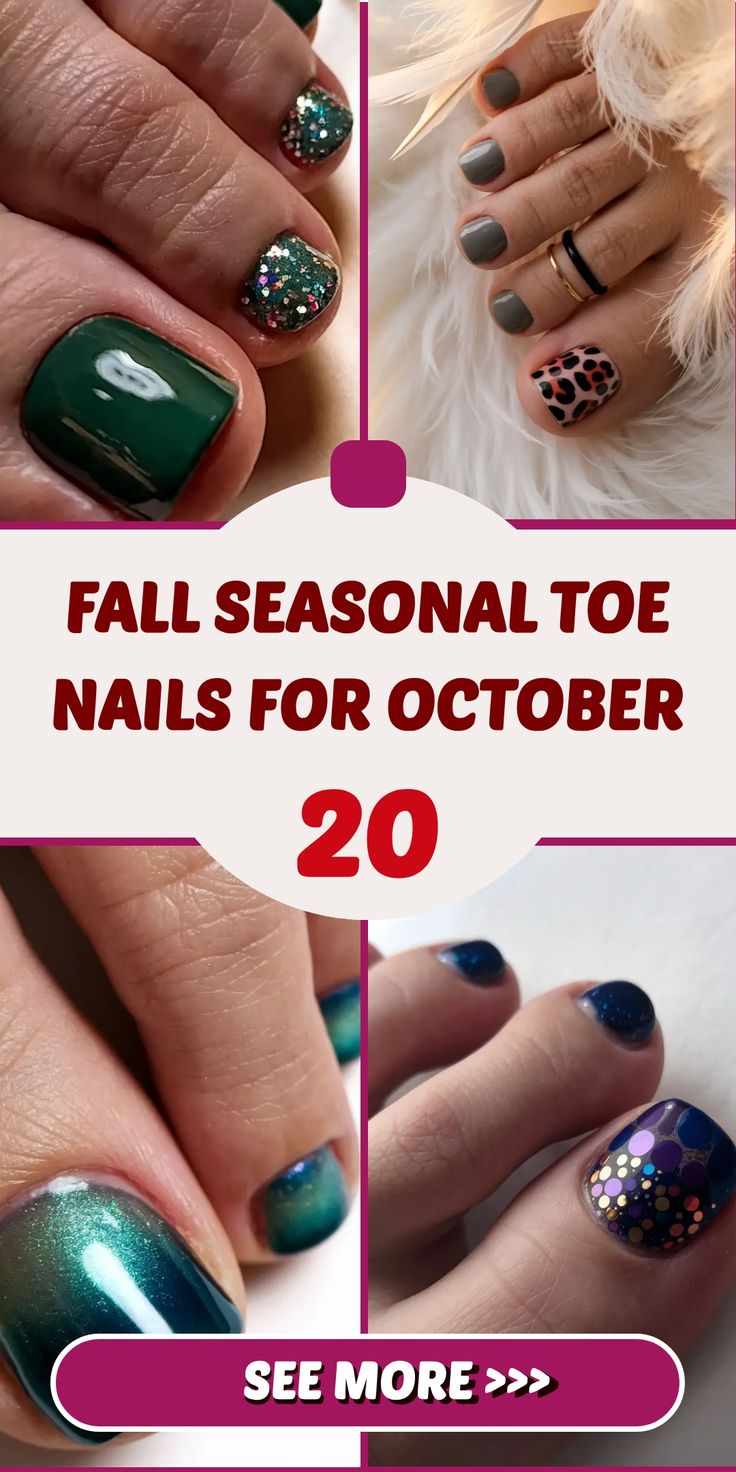 Fall Seasonal Toe Nails for October 2025: Stunning Designs, Colors & Ideas