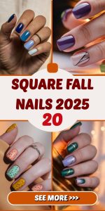 Fall Nails 2025 with Square Shape – Trendy Designs and Inspo for Autumn