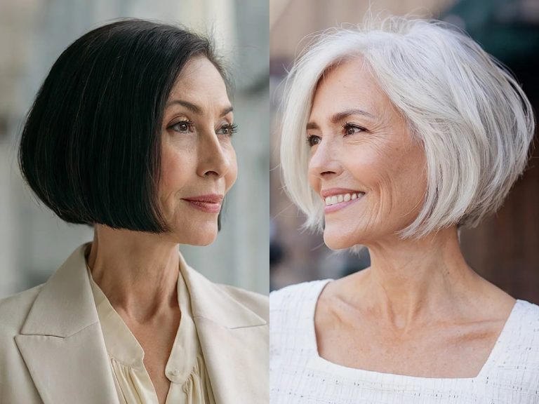 25 Chic Stacked Inverted Bob Haircuts 60-Year-Olds Can Pull Off