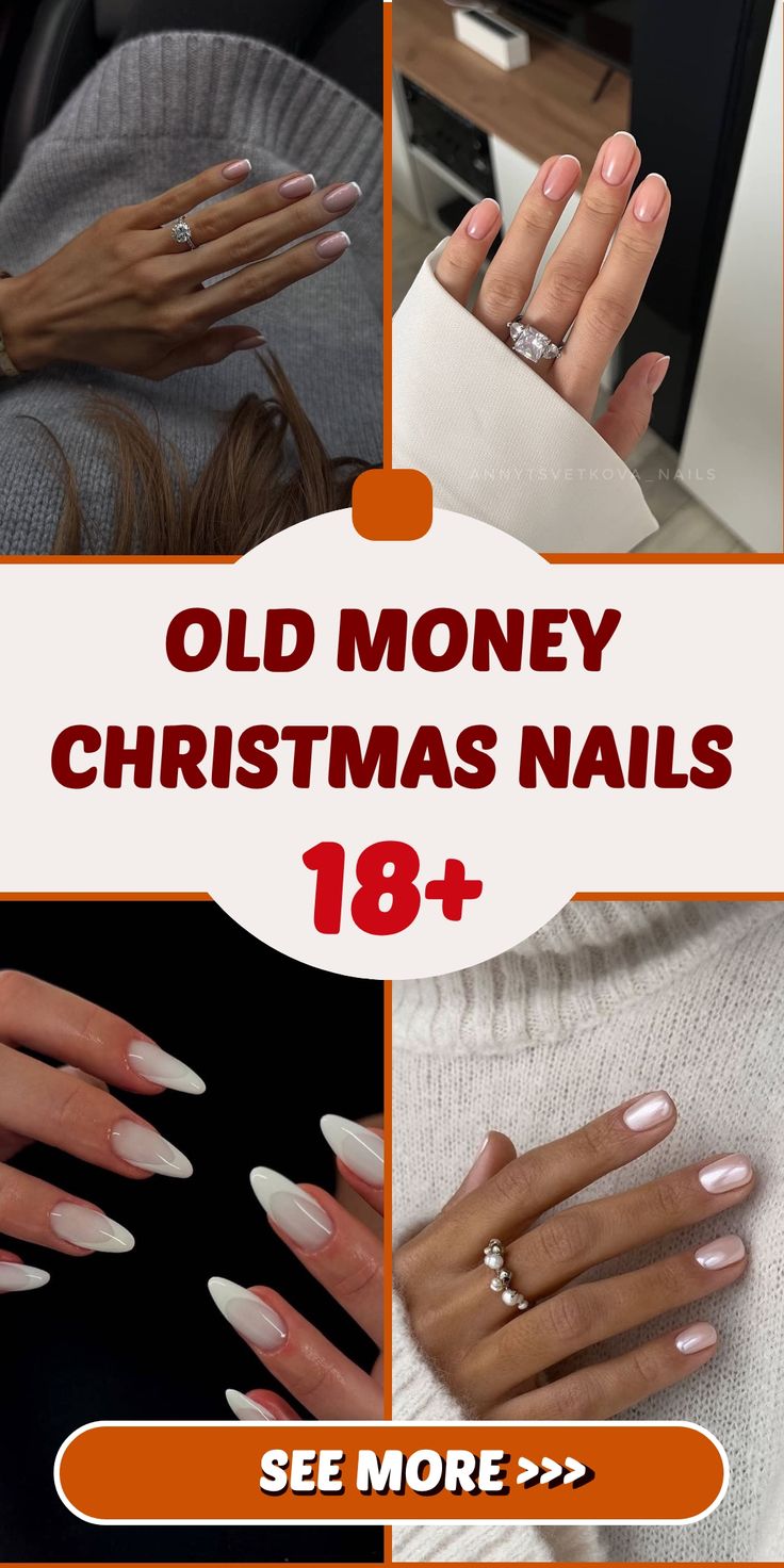 18+ Old Money Christmas Nails That Whisper Fortune