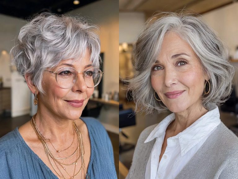 20+ Effortless Short Wavy Hairstyles For Gorgeous Gray Hair After 60