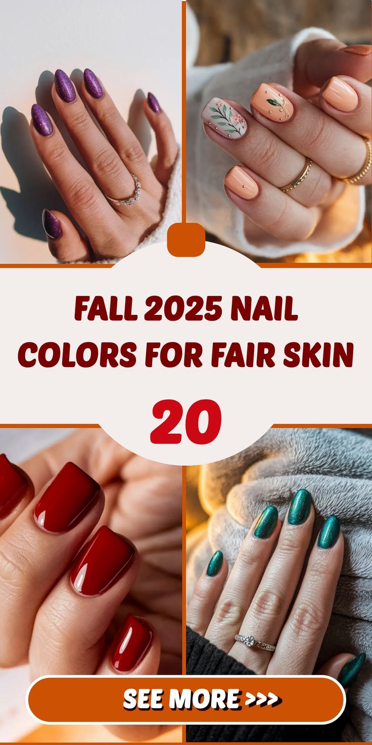 Fall 2025 Nail Colors for Fair Skin – Trendy Shades to Flatter Every Look