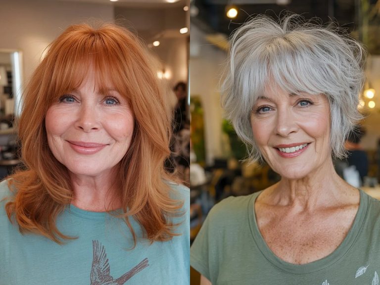 20+ Fun and Sassy Layered Hair with Bangs Women Over 60 Are Obsessing Over